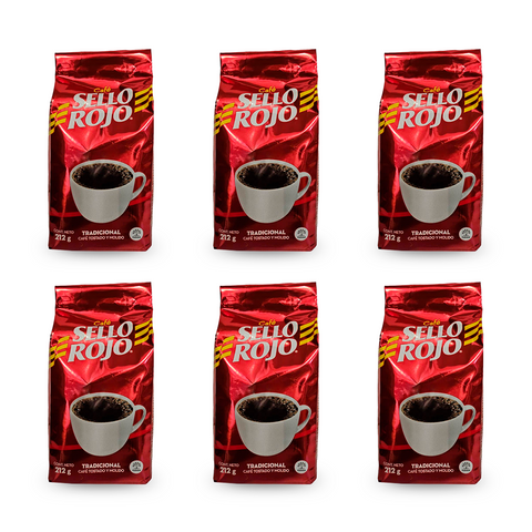 Sello Rojo 6 PACK Café  212 gr