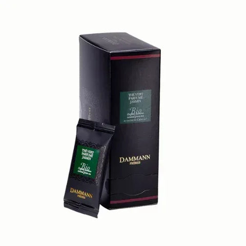 DAMMANN FRERES Jazmin Green Tea, 24 Cristal Sachets - Qumir