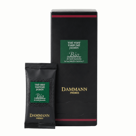 DAMMANN FRERES Jazmin Green Tea, 24 Cristal Sachets