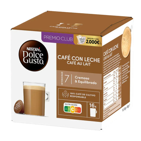 Pack Dolce Gusto Cafe con Leche 48 Uds - Qumir
