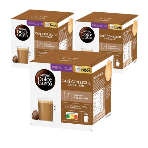 Pack Dolce Gusto Cafe con Leche 48 Uds - Qumir