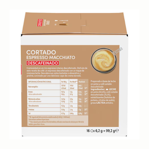Pack Dolce Gusto Cortado Descafeinado 48 Uds