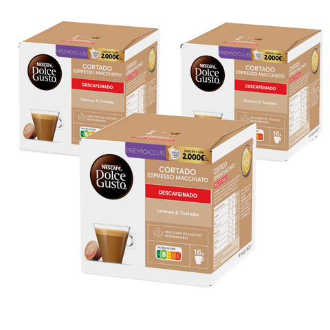 Pack Dolce Gusto Cortado Descafeinado 48 Uds