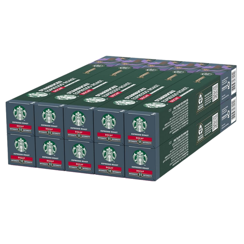 Pack Café Starbucks 100 Cápsulas Espresso Roast Descafeinado Compatibles Nespresso