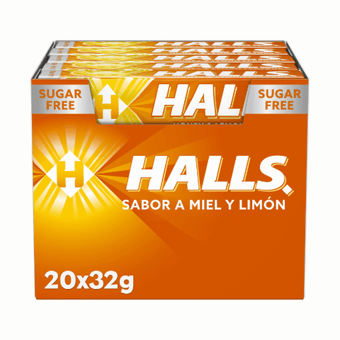 Halls Pastillas Miel y Limon 20 x 32 Grs