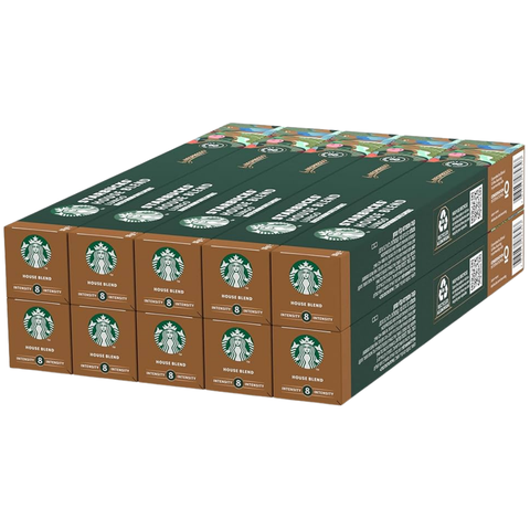 Pack Café Starbucks 100 Cápsulas House Blend Lungo Compatibles Nespresso