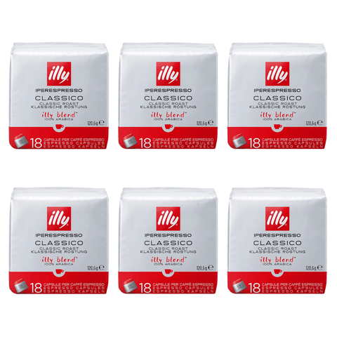 Pack Café Illy 108 Capsulas Iperespresso Clásico - 6 Uds - Qumir