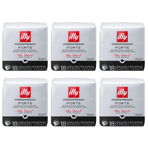 Pack Café Illy 108 Cápsulas Iperespresso Forte - 6 Uds - Qumir