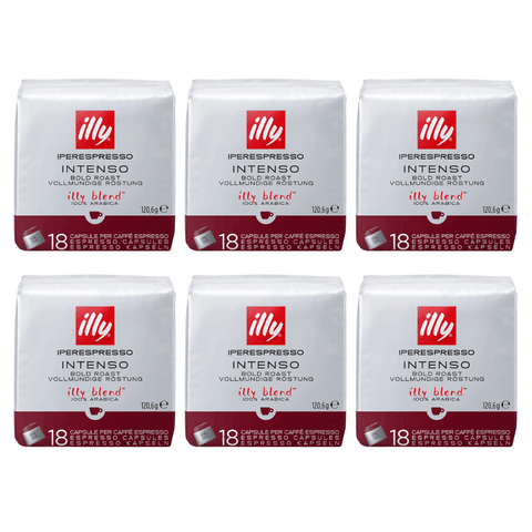 Pack Café Illy 108 Capsulas Iperespresso Intenso - 6 Uds - Qumir