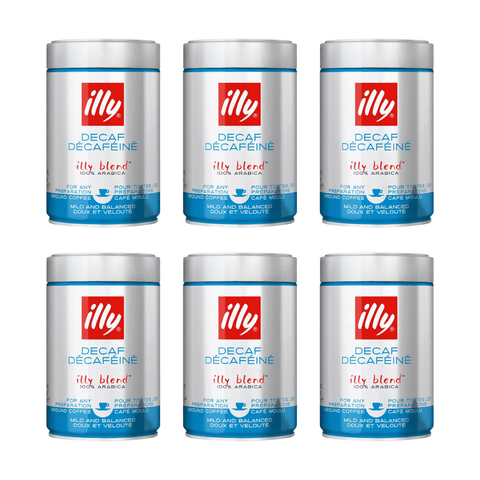 Pack Café Illy Molido Descafeinado 250 Grs - 6 Uds - Qumir