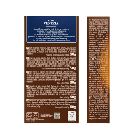 Pack Café Borbone 100 Cápsulas Ciao Venezia Compatibles Nespresso - Qumir
