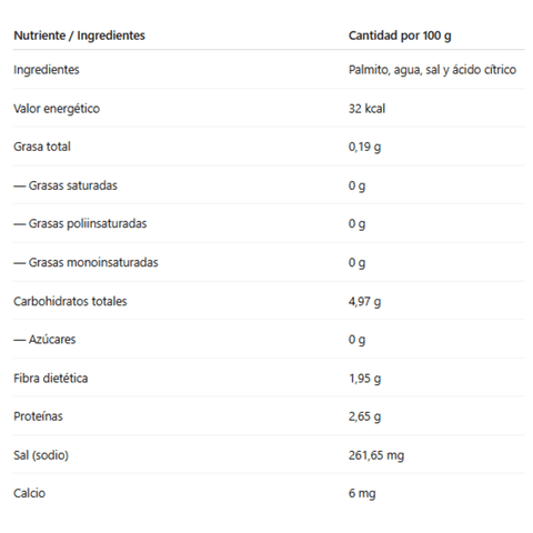 Palmitos Enteros Don Frubbo 450 ml - Qumir