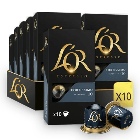 Pack Café L'OR 100 Cápsulas Fortissimo Compatibles Nespresso - Qumir