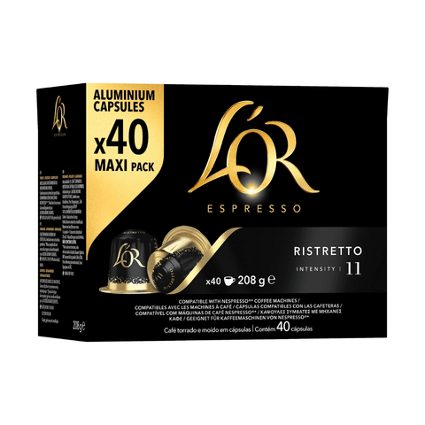 L'Or Espresso Ristretto Nespresso® Compatible MAXI PACK 40 Cápsulas - Qumir