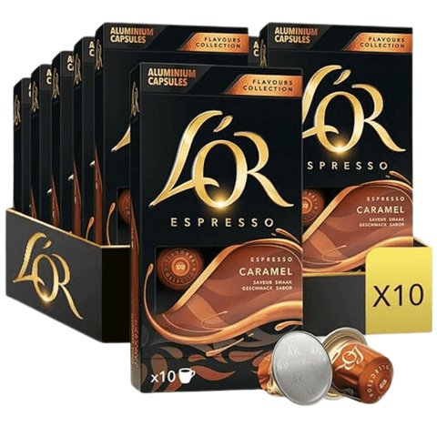 Pack Café L'OR 100 Cápsulas Caramelo Compatibles Nespresso - Qumir