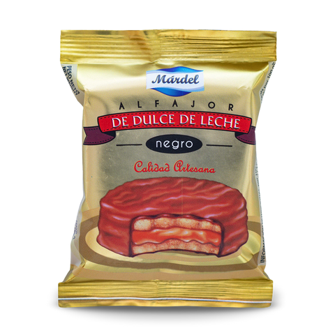 Alfajores de Dulce de Leche Mardel Chocolate Negro 3 Uds.