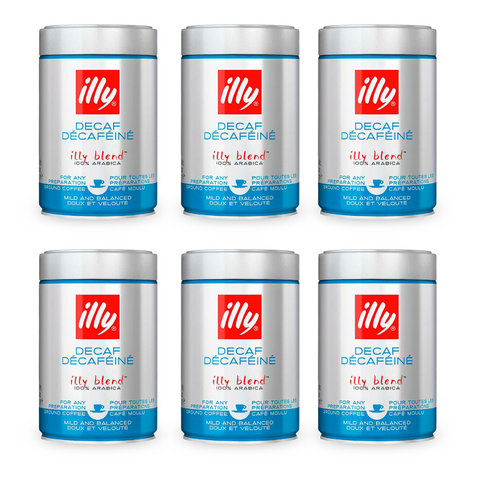 Illy 6 PACK Café Molido Descafeinado 250 Grs