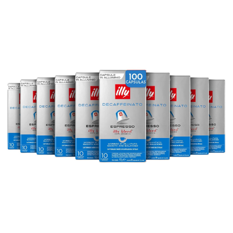 Pack Café Illy 100 Cápsulas Descafeinado Compatibles Nespresso - 10 Uds
