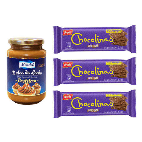 Pack Chocotorta - 3 Chocolinas + 1 Dulce de Leche Pastelero - Qumir
