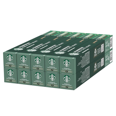 Pack Café Starbucks 100 Cápsulas Pike Place Roast Compatibles Nespresso
