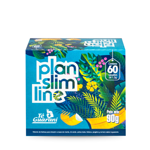 Plan Slim Line, 60 saquitos Te Guaraní