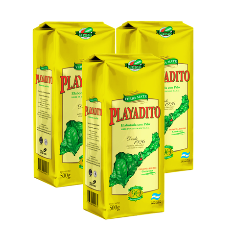Pack Yerba Mate Playadito 500 Grs - 3 Uds - 1,5 Kg