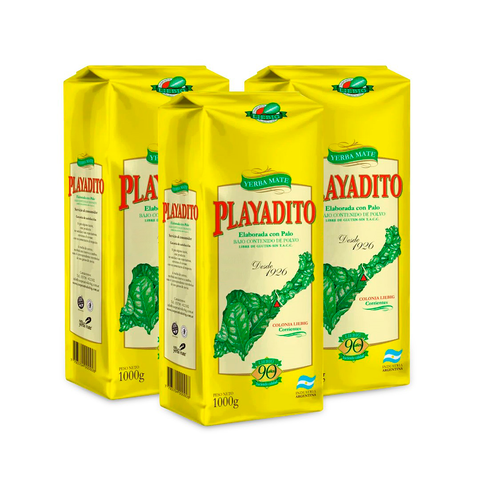 Playadito Pack 3 Kg Yerba Mate Argentina