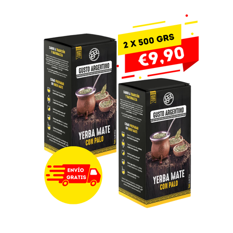PACK 2 x Yerba Mate con Palo Gusto Argentino 500 grs