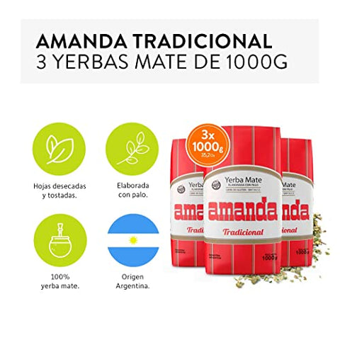 Amanda Pack de 3 Kilos de Yerba Mate